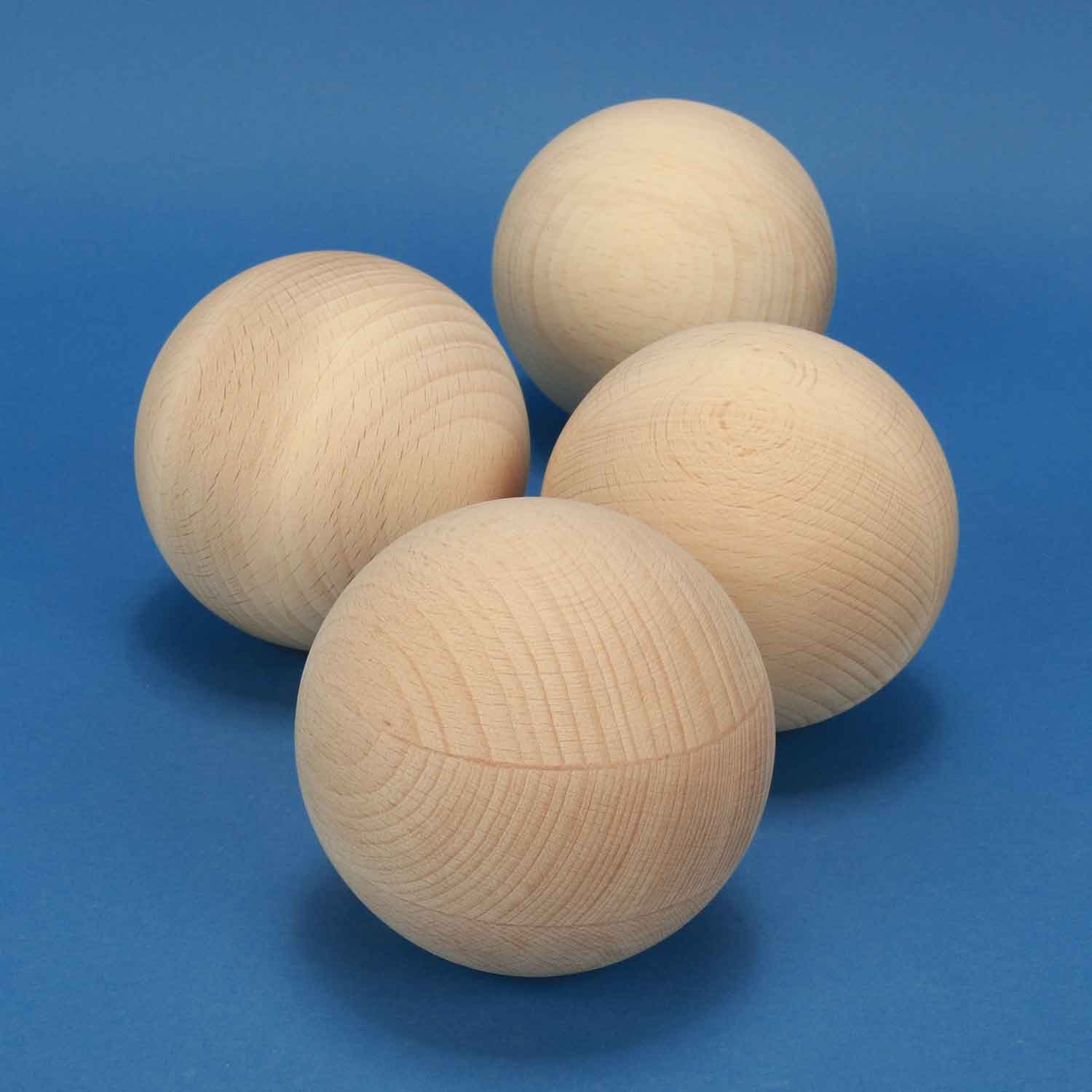 Sphères en bois Ø 80mm demi percés 10mm